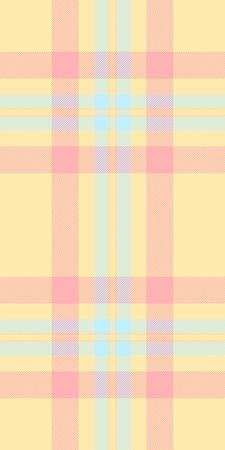 Long seamless plaid tartan, dimensional background fabric check. Sofa texture pattern vector textile in light and amber colors palette.のイラスト素材