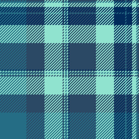 Elegant teal and navy plaid pattern. Perfect for textile design, fashion, websites, or branding. This sophisticated texture evokes feelings of calmness and style.のイラスト素材