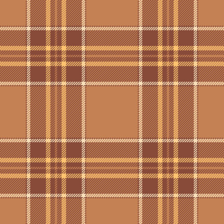 Warm autumnal plaid pattern. Earthy tones create a cozy and rustic feel, perfect for fallthemed designs, apparel, or website backgrounds.のイラスト素材
