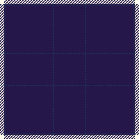 Deep indigo plaid textile pattern, featuring a classic grid design with subtle tonal variations. Perfect for fashion, home decor, or branding projects needing a sophisticated, textured backdrop.のイラスト素材