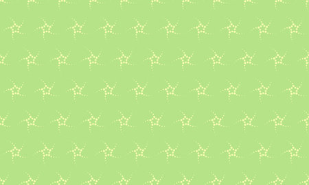 Delightful pastel green background adorned with a repeating pattern of subtly textured, pale yellow stars. Perfect for whimsical designs, packaging, or children's projects.のイラスト素材
