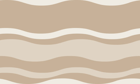 Serene beige and cream wavy stripes create a calming, minimalist pattern. Perfect for website backgrounds, social media posts, or textile designs.のイラスト素材