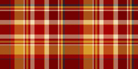 Warm plaid pattern in red and gold tones. Classic textile design, perfect for backgrounds, prints,...