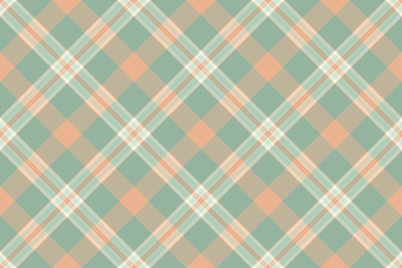 Soft, seamless plaid pattern in pastel hues. Calming color palette and diagonal lines offer a versatile background for various design projects.のイラスト素材