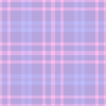 Pastel plaid pattern featuring intersecting pink and lavender lines, creating a soft and calming...