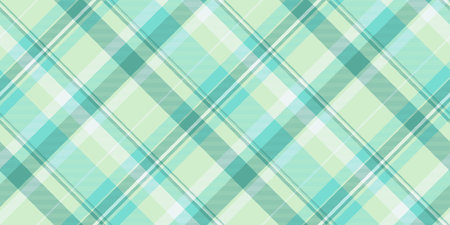 Soft pastel green and teal diagonal plaid pattern. Perfect for textile design, website backgrounds,...