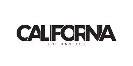California, USA typography slogan design. America logo with graphic city lettering for print and web products.のイラスト素材