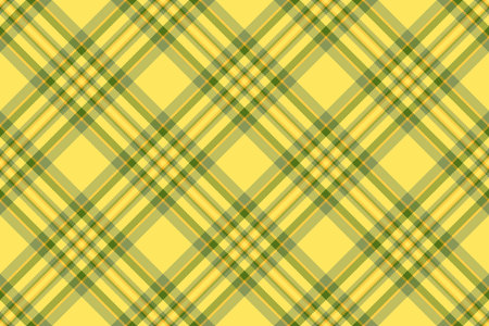 Track plaid vector fabric, rag pattern tartan textile. Striped background texture seamless check in yellow and lime colors palette.のイラスト素材