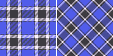 Stylish blue gray plaid patterns. Perfect for backgrounds, textiles, or designs needing a classic...