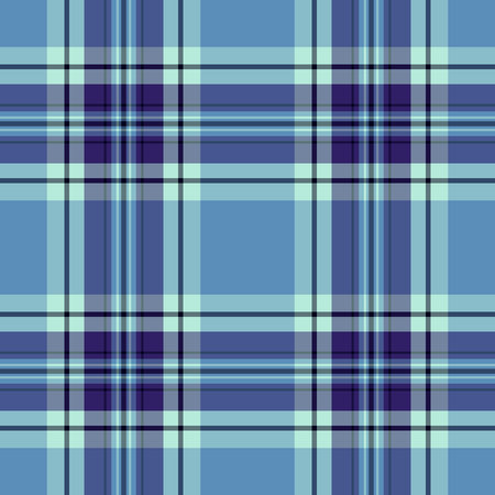 Classic plaid pattern with cool blue hues. Seamless texture for backgrounds, textiles, and designs needing a traditional, versatile, and visually appealing motif.のイラスト素材