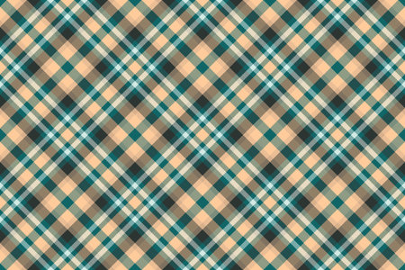 Korean seamless fabric tartan, irish check pattern texture. Merry vector background textile plaid in...