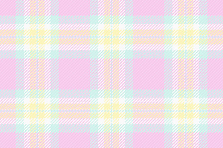 Pastel plaid pattern. Soft, delicate colors create a gentle, feminine design perfect for textiles, websites, or branding. This cheerful, repeating texture evokes feelings of sweetness and calm.のイラスト素材