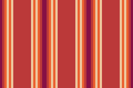 Decorate fabric vector pattern, pop texture background stripe. Grand vertical lines textile seamless in orange and red colors palette.のイラスト素材