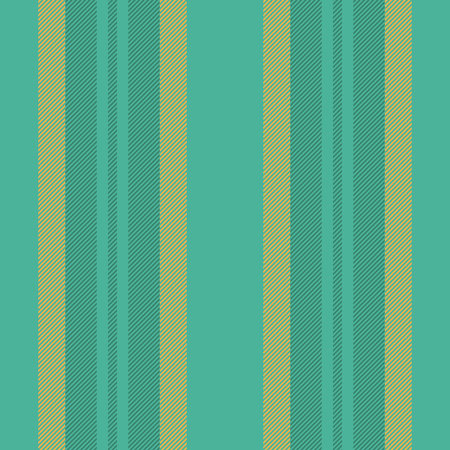 Layout background pattern vector, covering textile fabric seamless. Blank texture lines vertical stripe in teal and amber colors palette.のイラスト素材