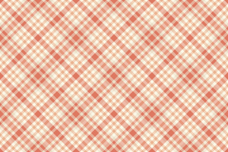 Fade seamless vector check, royalty pattern tartan texture. Plank plaid background textile fabric in old lace and red colors palette.のイラスト素材