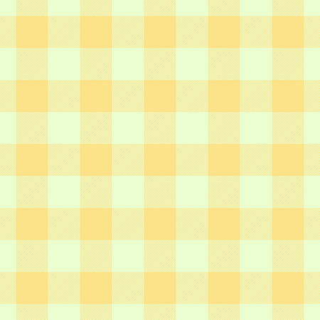 Folklore plaid check texture, birthday card fabric vector textile. Autumn background tartan pattern seamless in light and yellow colors palette.のイラスト素材