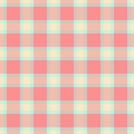 Pastel plaid pattern with intersecting stripes and squares. Seamless texture perfect for...