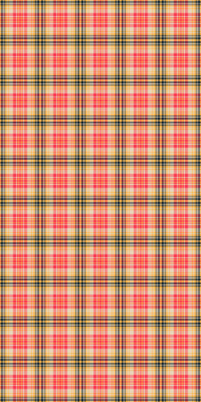Bedroom texture fabric pattern, 1950s textile seamless background. Delicate tartan plaid vector...
