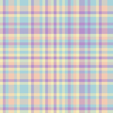 Pastel plaid pattern. Soft, serene hues create a calming, versatile background. Ideal for fabrics, designs with a touch of whimsy, and comforting visuals.のイラスト素材
