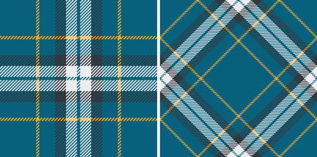 Tartan background seamless of fabric pattern check with a plaid textile texture vector. Set in retro...
