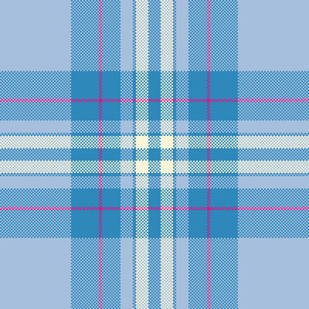 Mid pattern check texture, string textile vector background. Painting fabric seamless plaid tartan...