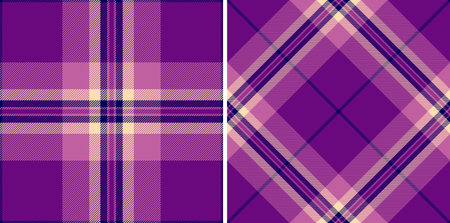 Pattern check vector of plaid texture tartan with a seamless background fabric textile. Set in...