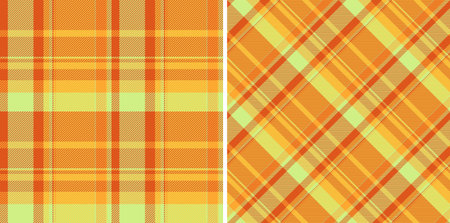 Plaid textile texture of vector seamless background with a check fabric tartan pattern. Set in fall colors. Book cover design ideas.のイラスト素材