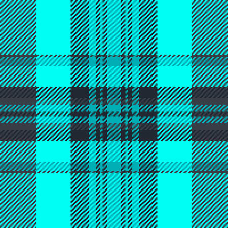 Vibrant turquoise plaid pattern with intersecting stripes. Great for backgrounds, apparel design,...