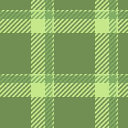 Sewing plaid tartan background, amazing seamless fabric check. Advertising texture vector textile pattern in green color palette.のイラスト素材