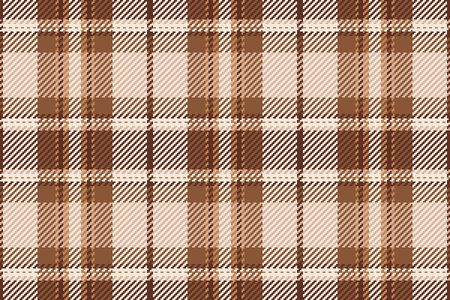 Classic plaid pattern in warm brown hues. A timeless textile design, perfect for backgrounds, apparel, or cozy interior concepts. Creates a rustic or traditional mood.のイラスト素材