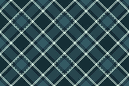 Classic textile pattern. A versatile, seamless plaid design featuring varying shades of teal. Perfect for backgrounds, apparel, or graphic design elements.のイラスト素材