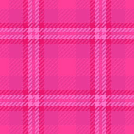 Victorian fabric vector textile, magazine plaid tartan pattern. Age check seamless texture background in pink and bright colors palette.のイラスト素材