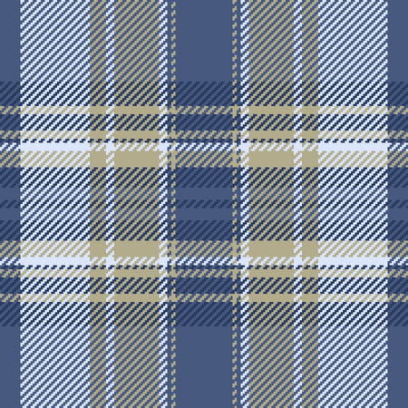 Man seamless plaid fabric, various texture background pattern. King check tartan textile vector in...