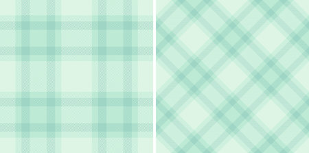 Check vector background of plaid fabric textile with a texture pattern tartan seamless. Set in winter colors. Pillow arrangement on bed.のイラスト素材