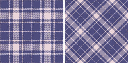 Classic plaid patterns, sidebyside. Tartan textile design ideal for backgrounds, fashion, or festive themes. Soft, muted colors create a versatile aesthetic.のイラスト素材