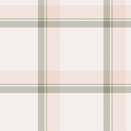 Elegant blush pink and sage green plaid pattern. Perfect for textile design, fashion, home decor, or website backgrounds. This subtle yet stylish texture evokes feelings of warmth and sophistication.のイラスト素材