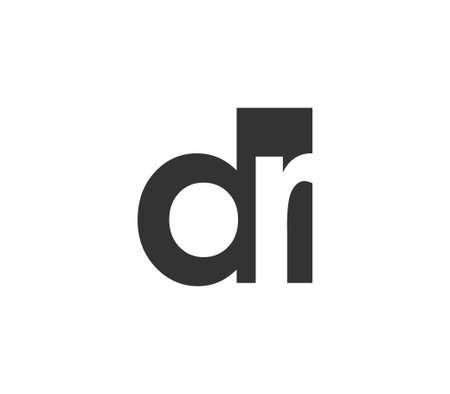 DR creative geometric initial based modern and minimal logo. Letter dr trendy fonts. Universal professional elegant techno vector design.のイラスト素材