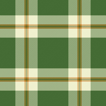 Skill fabric plaid vector, surface background texture seamless. Xmas pattern textile tartan check in green and light colors palette.のイラスト素材