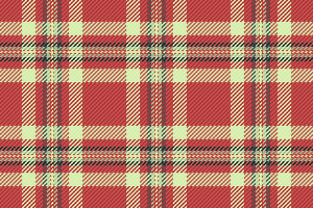 Thin check textile, layout pattern seamless background. Geometric plaid fabric vector tartan in red...