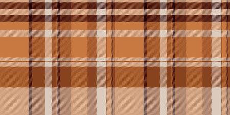 Upscale fabric seamless background, package textile pattern check. Wool texture plaid tartan vector in orange and light colors palette.のイラスト素材