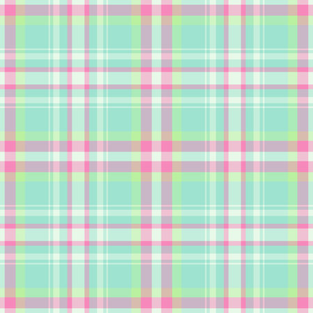 Majestic background plaid seamless, bedding vector fabric tartan. Canadian check textile pattern texture in light and pastel colors palette.のイラスト素材