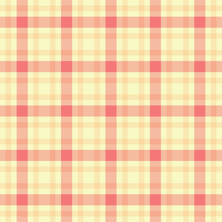 Expensive vector background texture, conceptual seamless tartan fabric. Strong pattern textile plaid check in light and amber colors palette.のイラスト素材