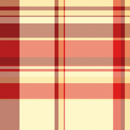 Cross background check textile, intricate texture seamless pattern. Other plaid vector tartan fabric in light and red colors palette.のイラスト素材