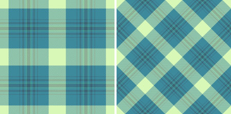 Textile seamless vector of background tartan plaid with a fabric pattern texture check. Set in sea...