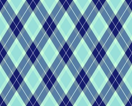 Argyle seamless pattern of geometric rhombus. Harlequin check wallpaper design. Vector classic...