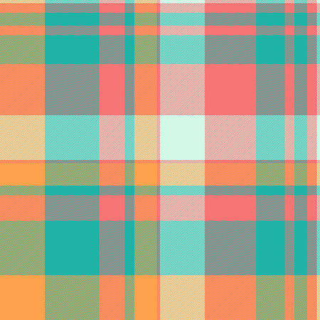 Checker background seamless vector, post check pattern fabric. Long plaid tartan textile texture in...