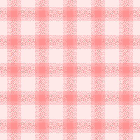 Soft, gentle pink plaid pattern. A classic, versatile textile design. Use for backgrounds, crafts, or web design, evoking warmth and comfort.のイラスト素材