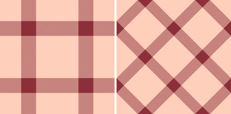 Elegant plaid patterns in square and diagonal formats offer versatile design options. Ideal for backgrounds, textiles, and creative projects needing classic appeal.のイラスト素材