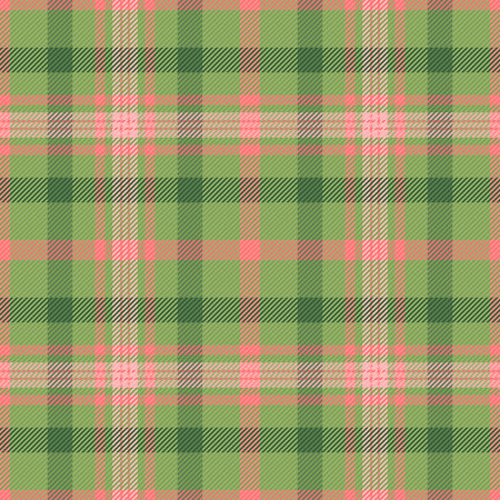 Detailed tartan plaid pattern with woven texture. Features green, pink and beige colors. Ideal for...