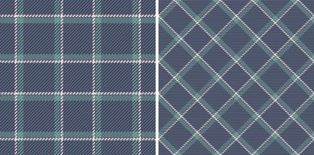 Check background fabric of textile seamless plaid with a pattern tartan texture vector. Set in...